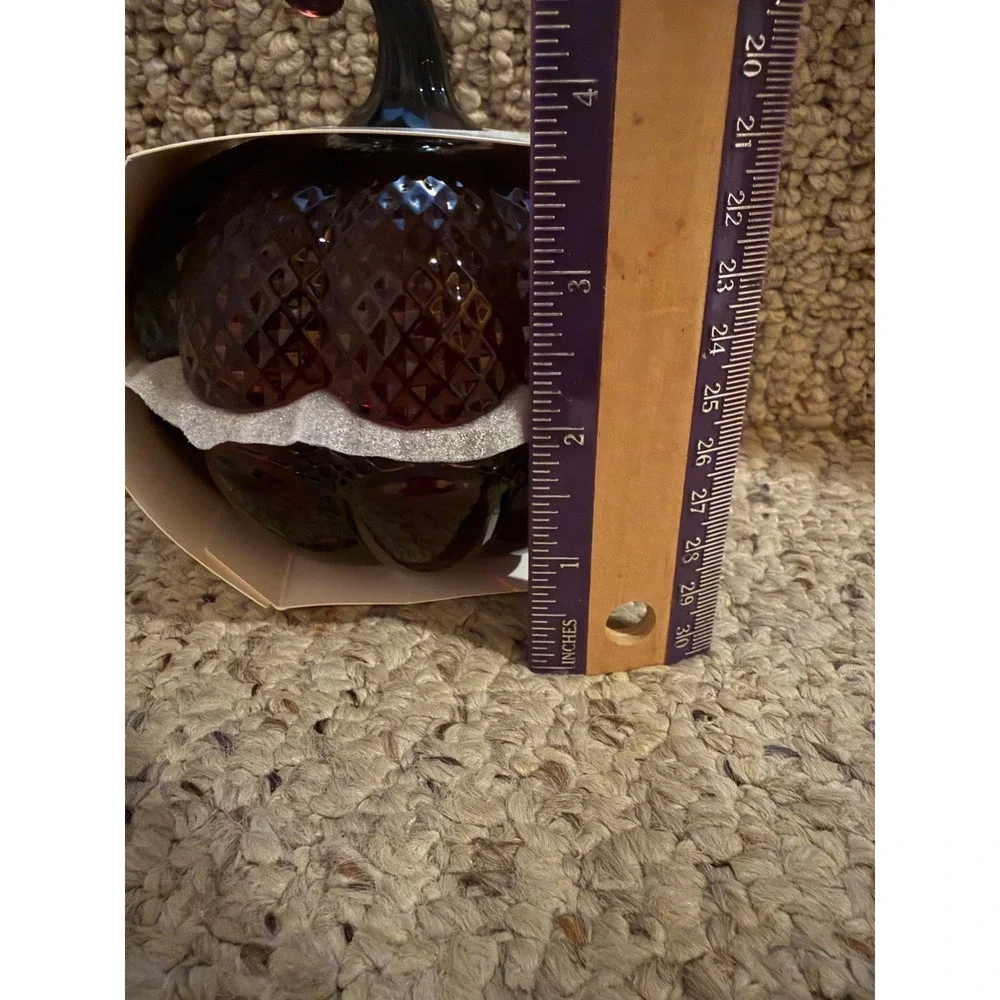 Threshold brown Glass Fall Pumpkin candy jar decor Halloween Thanksgiving